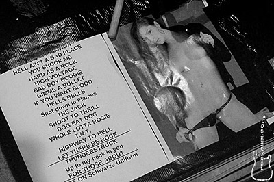 backstage, Setlist