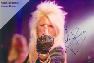 Autogramm Hannes Braun (Kissin' Dynamite), 22.03.2013