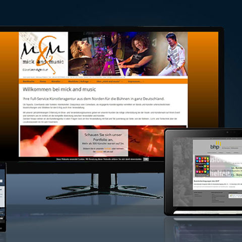 Webseiten (Relaunch und Neugestaltung, CMS-basiert, responsive)